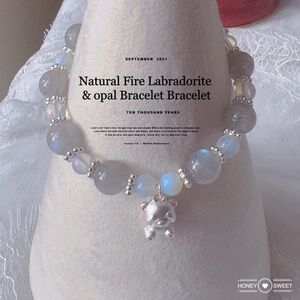Natural Fire Labradorite & opal Bracelet Bracelet
